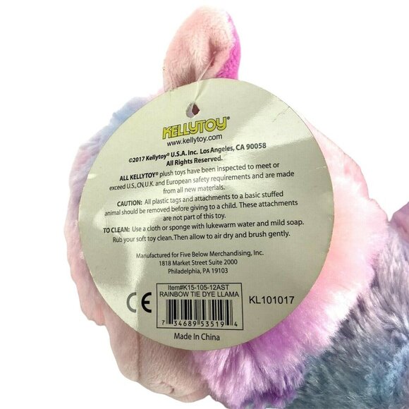 Rainbow Llama Plush Stuffed Animal 13 inch Soft Colorful by KellyToy - Picture 8 of 10
